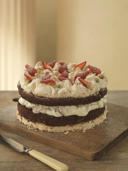 recipe image Receita de Bolo irresistível de merengue e chocolate