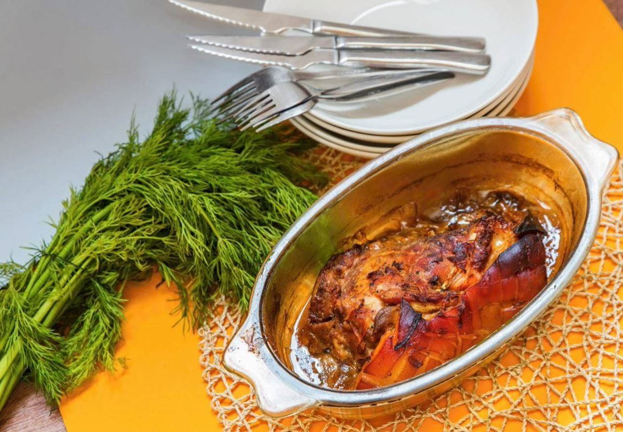 recipe image Receita de Perú em crosta com molho de mel