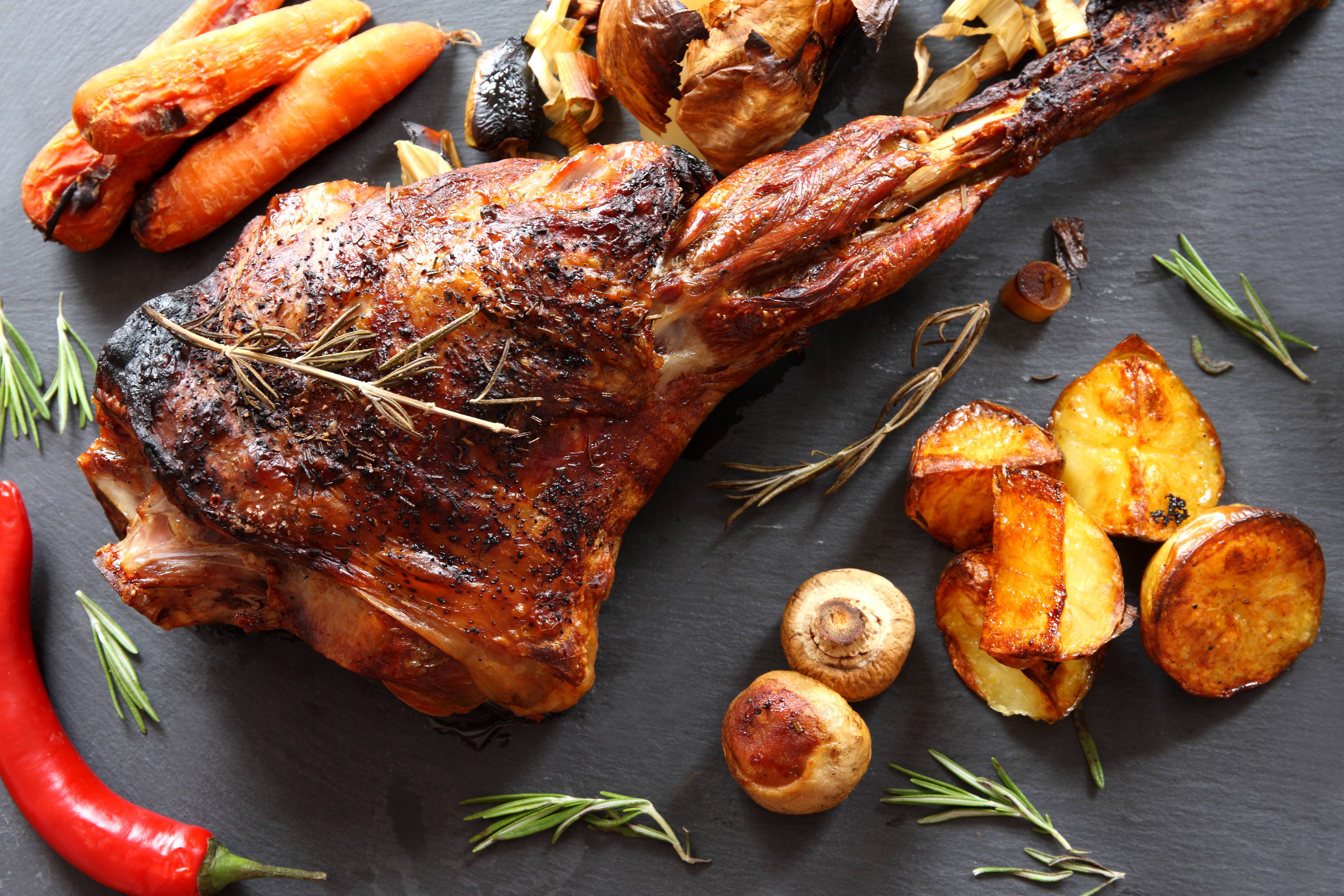 recipe image Cabrito Assado com Laranja e Mel