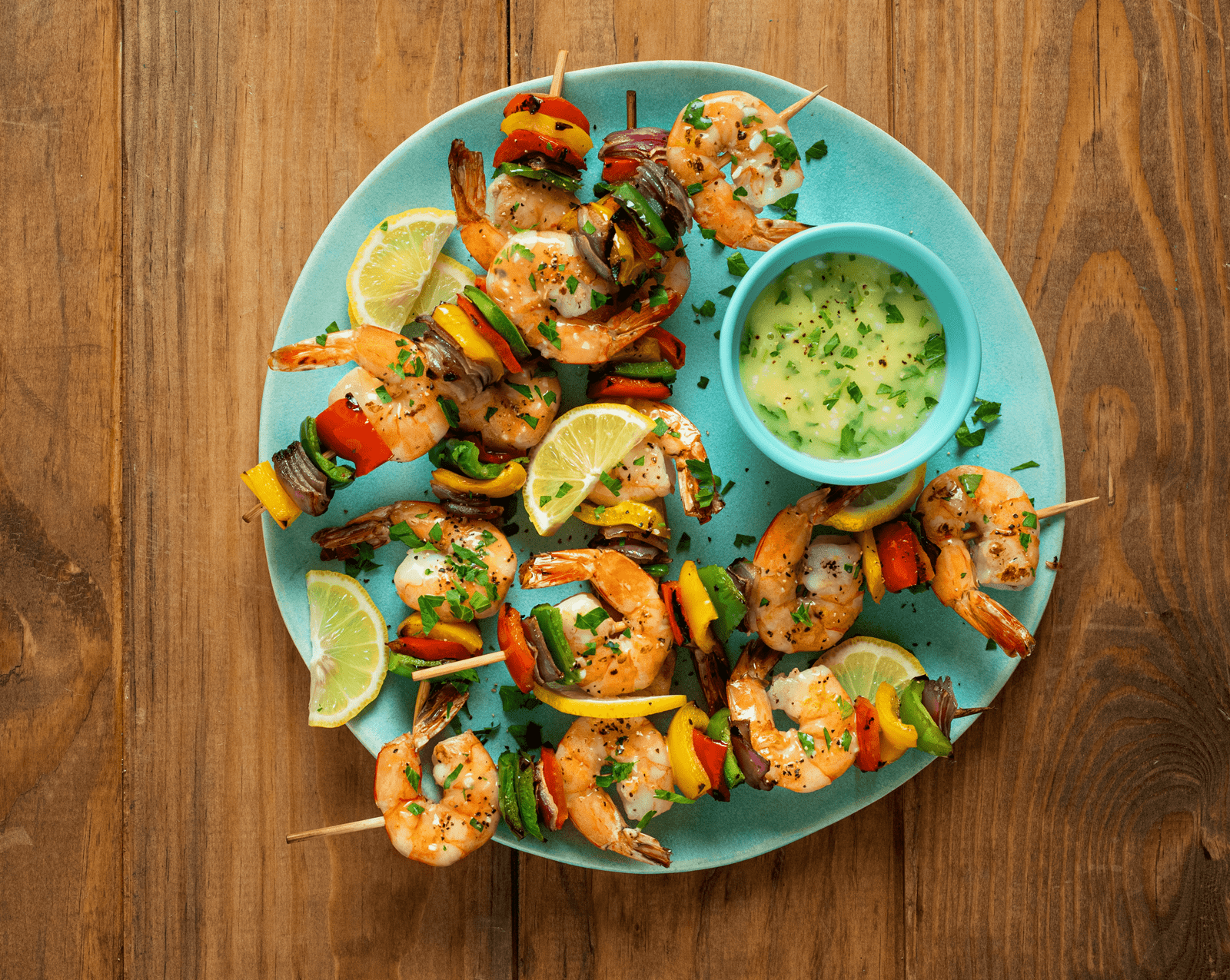 recipe image Receita de Espetadinhas de camarão