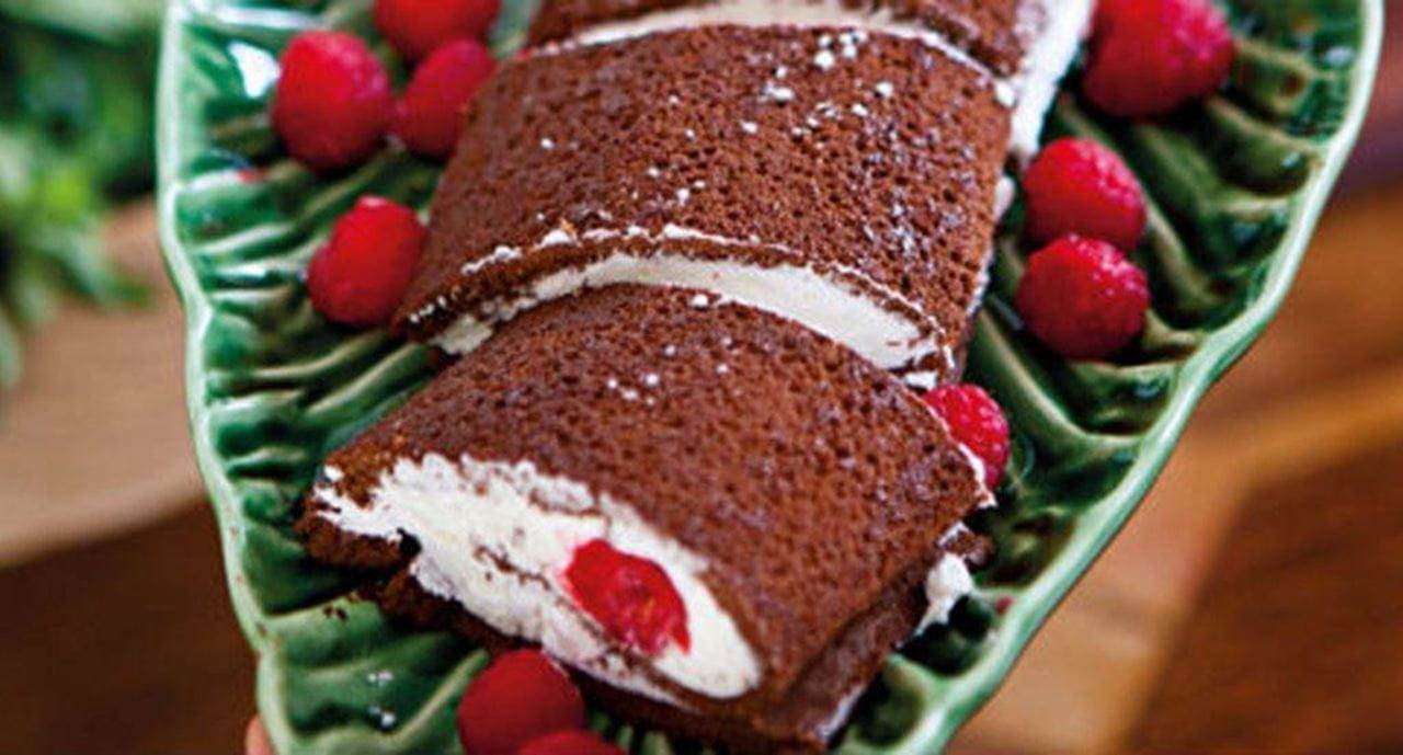 recipe image Receita de Torta de chocolate com framboesas