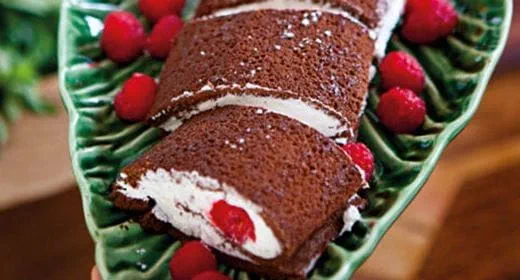 recipe image Receita de Torta de chocolate com framboesas