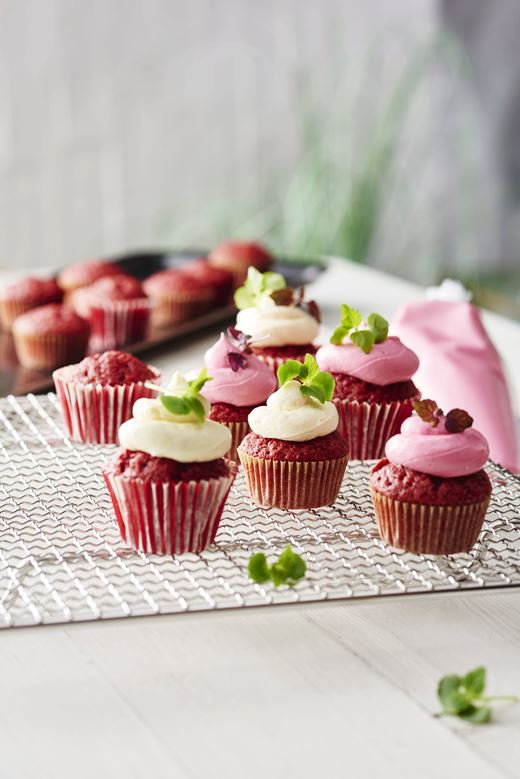 recipe image Receita de Cupcakes Red Velvet super fofos